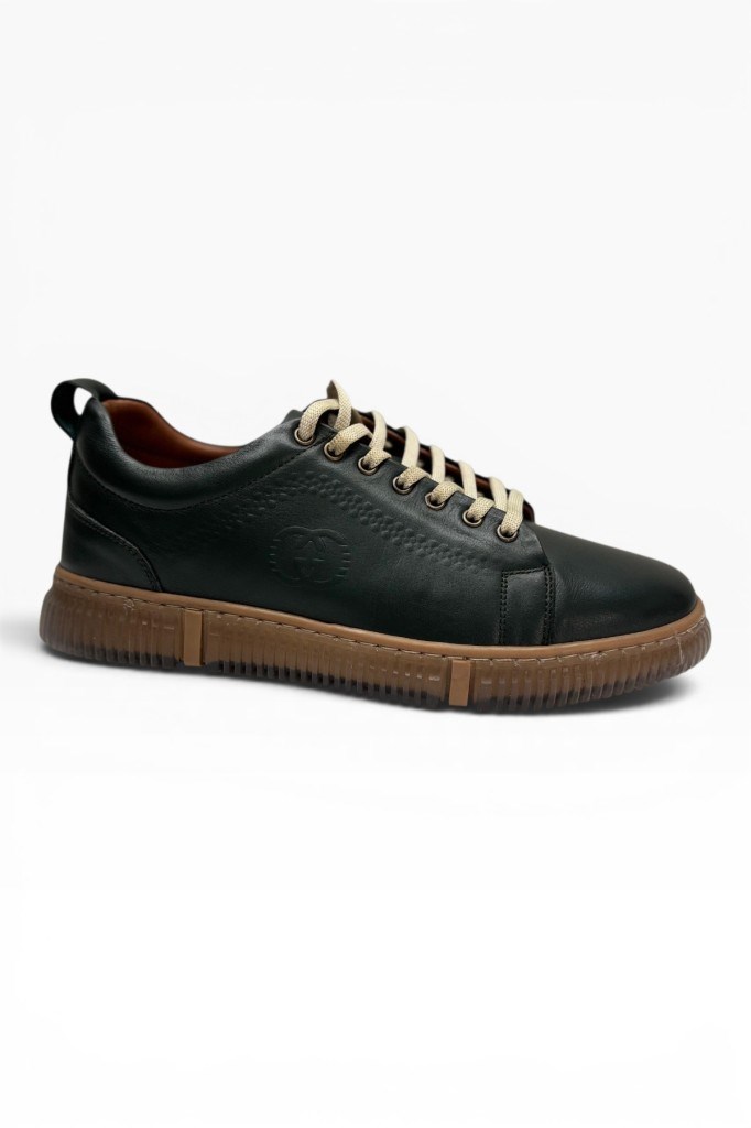 ME&KA 243-26 Hakiki Deri Bağcıklı Anatomik Taban Erkek Sneaker