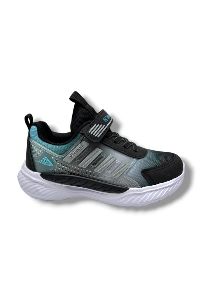 Ndrops 023-26 Anorak Anatomik Çocuk Sneaker Siyah Buz Turkuaz 31-35