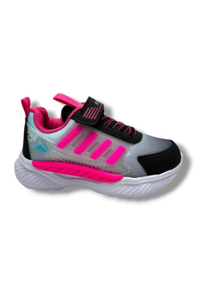 Ndrops 023-26 Anorak Anatomik Kız Çocuk Sneaker Siyah Fuşya 26-30
