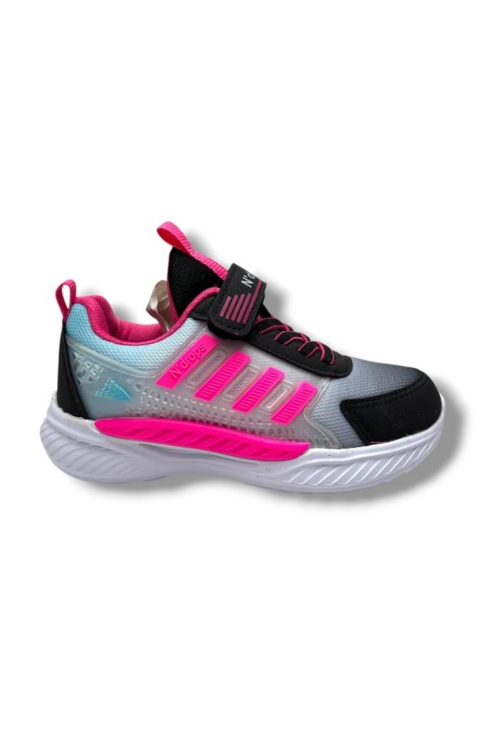 Ndrops 023-26 Anorak Anatomik Kız Çocuk Sneaker Siyah Fuşya 31-35