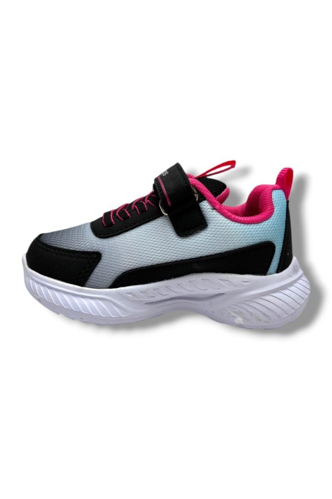 Ndrops 023-26 Anorak Anatomik Kız Çocuk Sneaker Siyah Fuşya 26-30