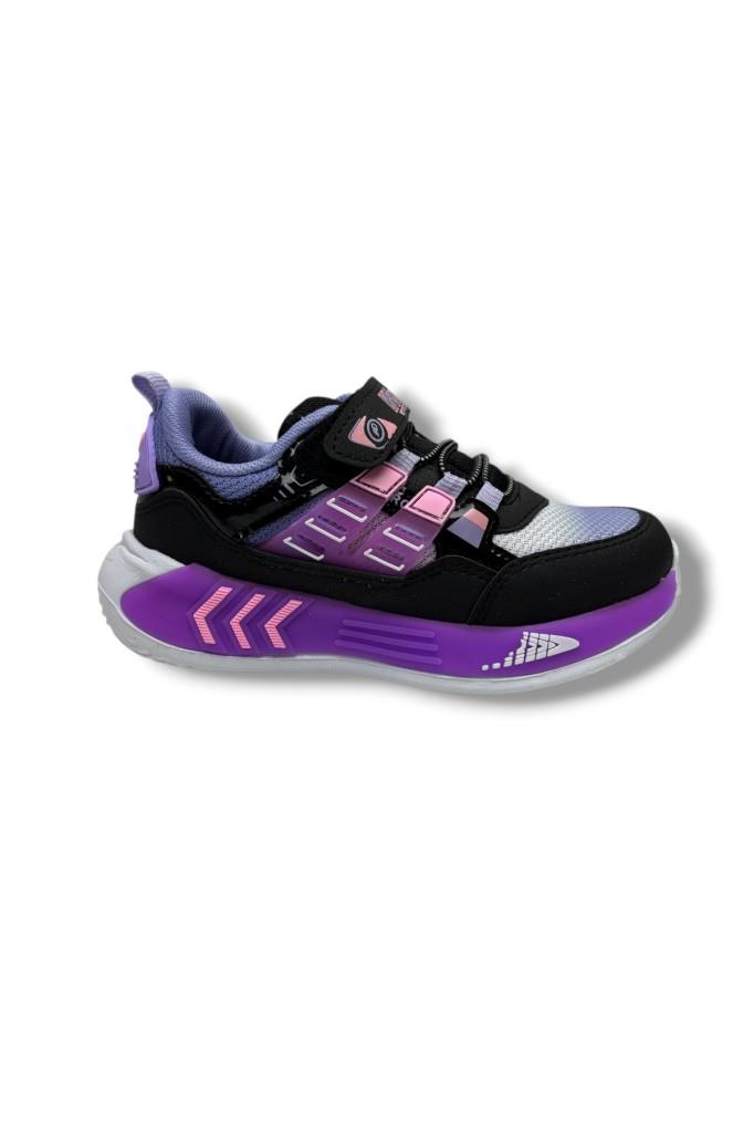 Ndrops 028-26 Anorak Anatomik Çocuk Sneaker Siyah Lila 31-35