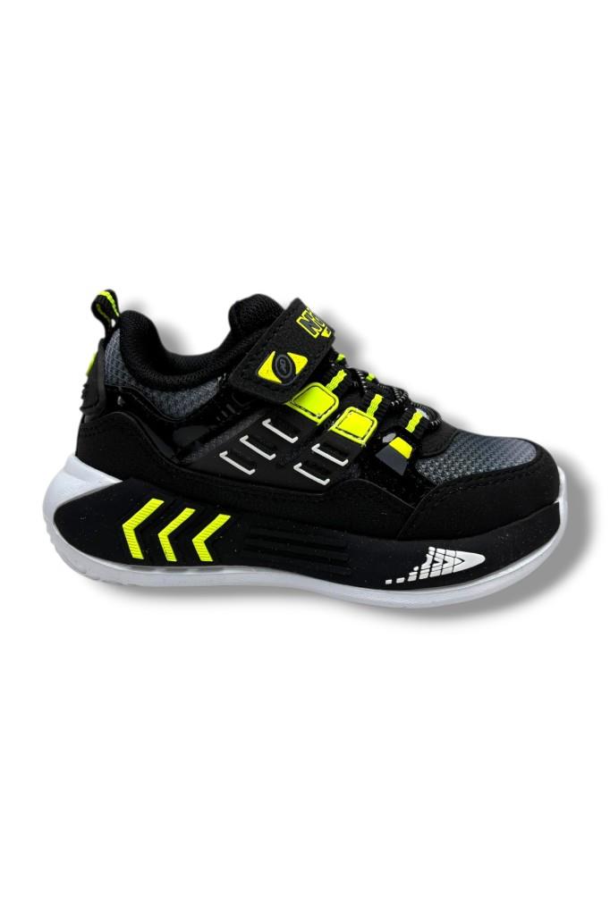 Ndrops 028-26 Anorak Anatomik Çocuk Sneaker Siyah Sarı 26-30
