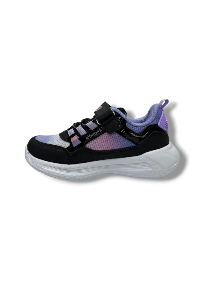 Ndrops 028-26 Anorak Anatomik Çocuk Sneaker Siyah Lila 31-35