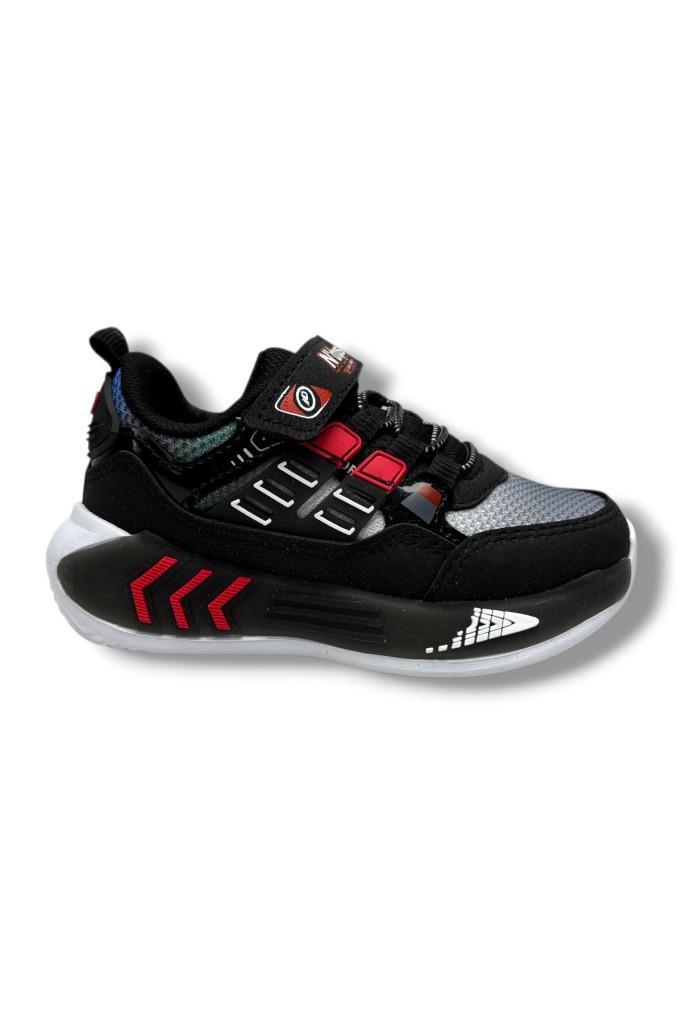 Ndrops 028-26 Anorak Anatomik Çocuk Sneaker Siyah Kırmızı 26-30