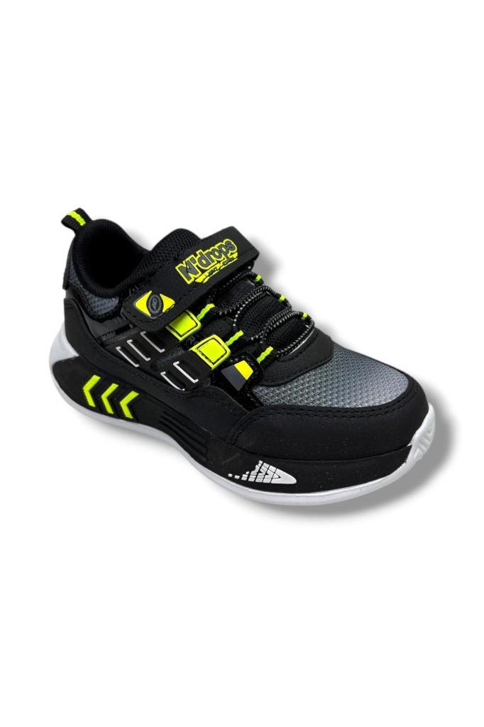 Ndrops 028-26 Anorak Anatomik Çocuk Sneaker Siyah Sarı 31-35