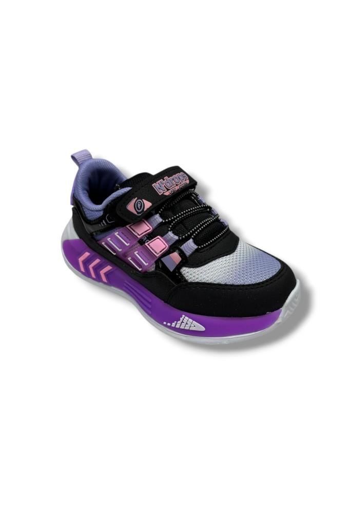 Ndrops 028-26 Anorak Anatomik Çocuk Sneaker Siyah Lila 31-35