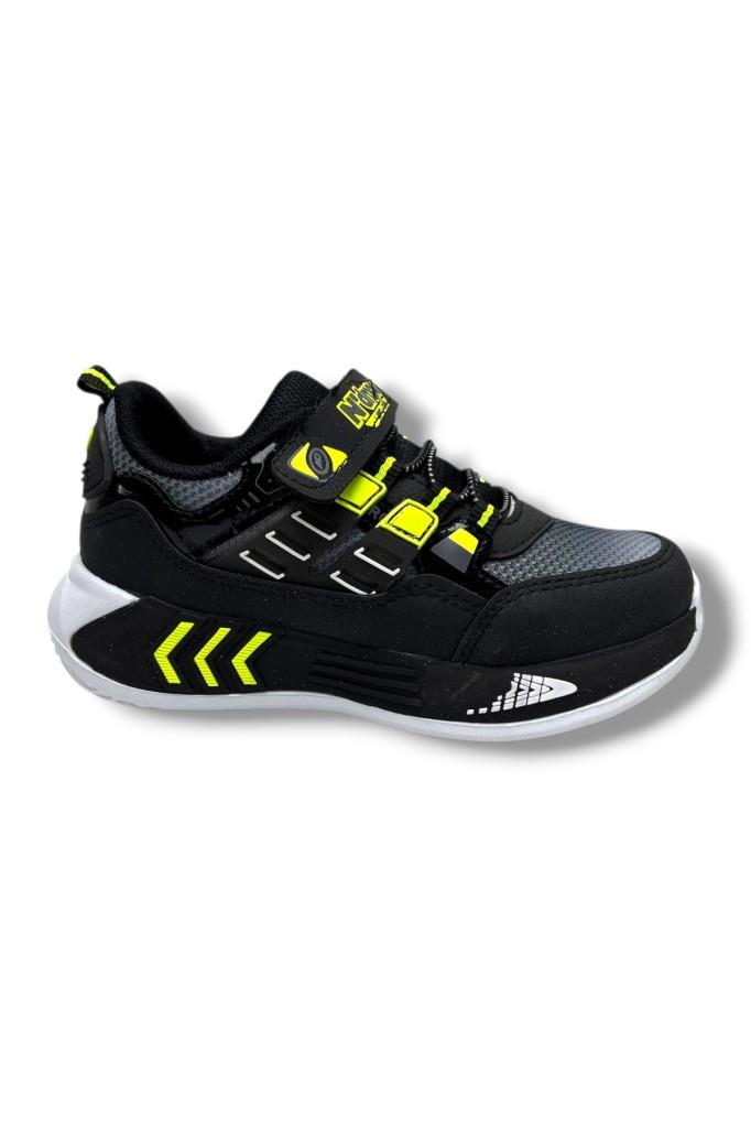Ndrops 028-26 Anorak Anatomik Çocuk Sneaker Siyah Sarı 31-35