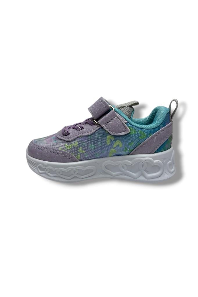 Ndrops 032-26 Anorak Rugan Yıldızlı Anatomik Kız Çocuk Sneaker Lila Turkuaz 22-25