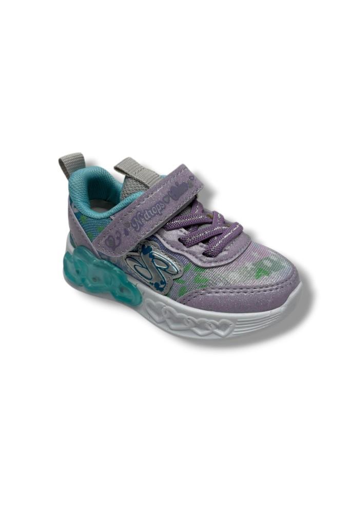 Ndrops 032-26 Anorak Rugan Yıldızlı Anatomik Kız Çocuk Sneaker Lila Turkuaz 22-25