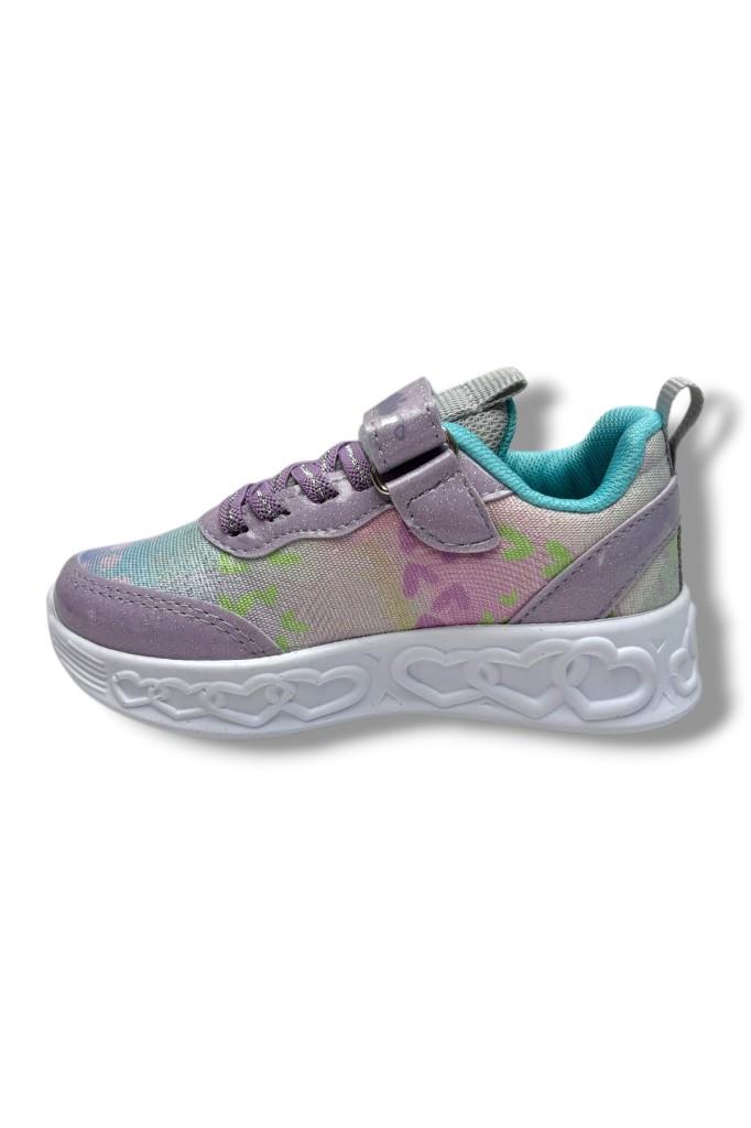 Ndrops 032-26 Anorak Rugan Yıldızlı Anatomik Kız Çocuk Sneaker Buz Turkuaz 26-30