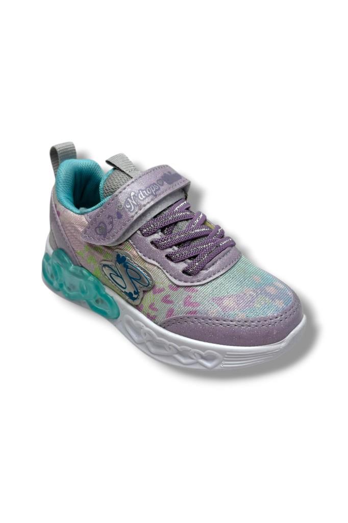 Ndrops 032-26 Anorak Rugan Yıldızlı Anatomik Kız Çocuk Sneaker Buz Turkuaz 26-30