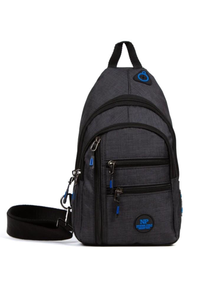 Newıshpolo 2333-26 Keten Kumaş BodyBag Orta Boy Çapraz Çanta