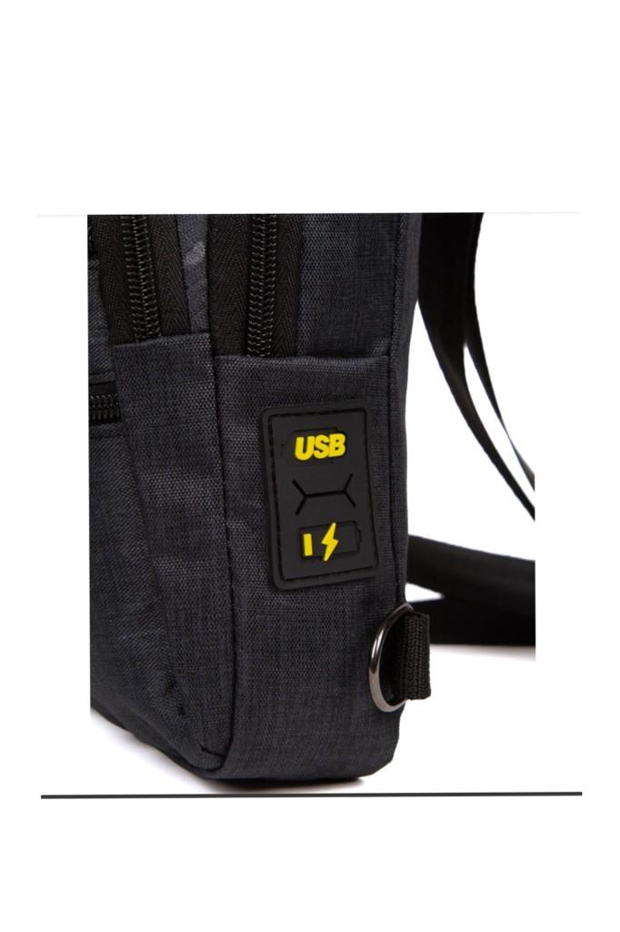 Newıshpolo 2333-26 Keten Kumaş BodyBag Orta Boy Çapraz Çanta