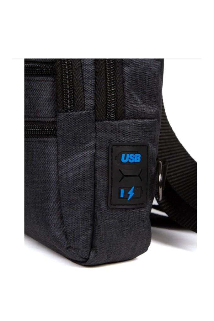 Newıshpolo 2333-26 Keten Kumaş BodyBag Orta Boy Çapraz Çanta