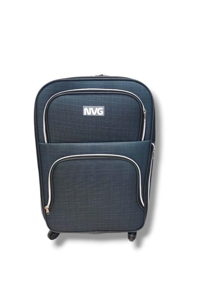 NVG 848-26 Havlu Kumaş 4 Teker Ekose Desen Büyük Boy Valiz
