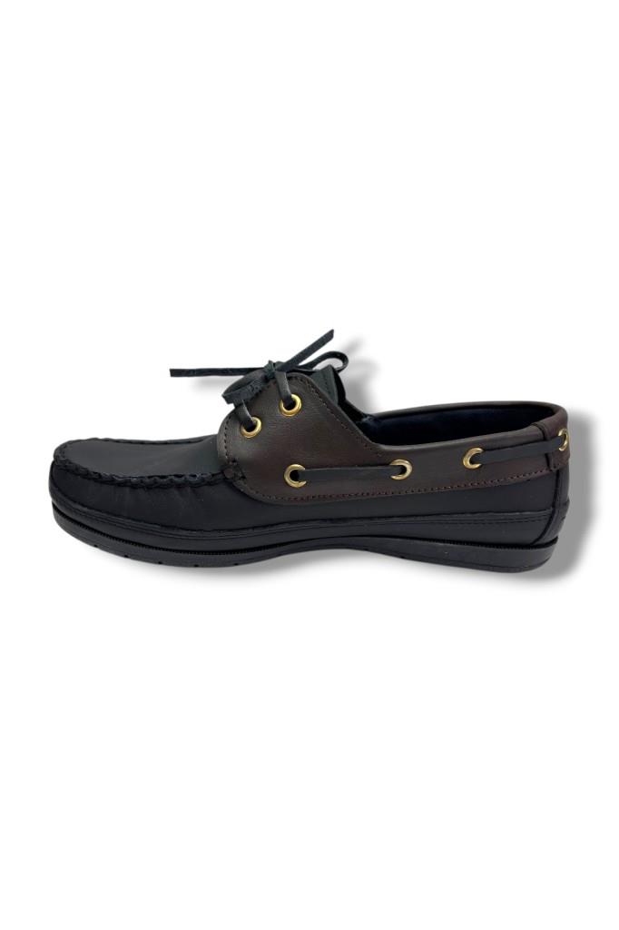 Ox-Ter 4774-26 Hakiki Deri Dexter Erkek Ayakkabı Siyah Kahve 45-46