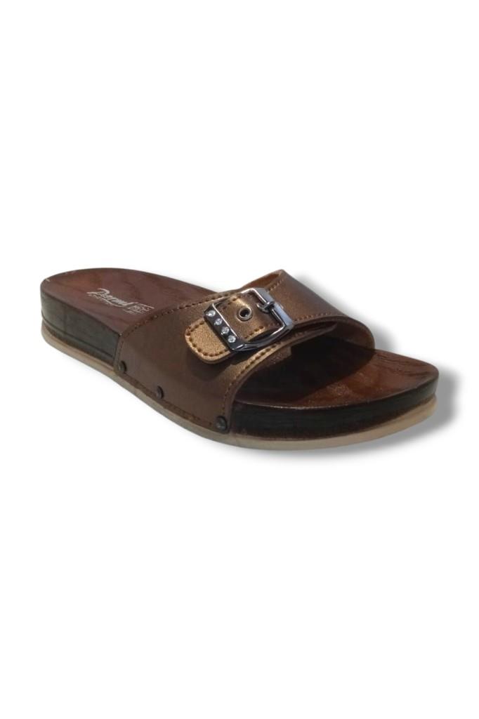 Parmi 21501-26 Deri Anatomik Tek Bant Kadın Terlik