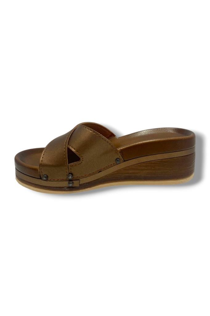 Parmi 24305-25 Anatomik Çapraz Bant Dolgu Kadın Terlik