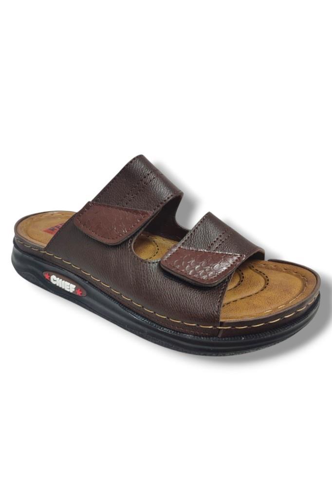 Pera 04-25 Anatomik Çift Bant Cırtlıı Erkek Terlik