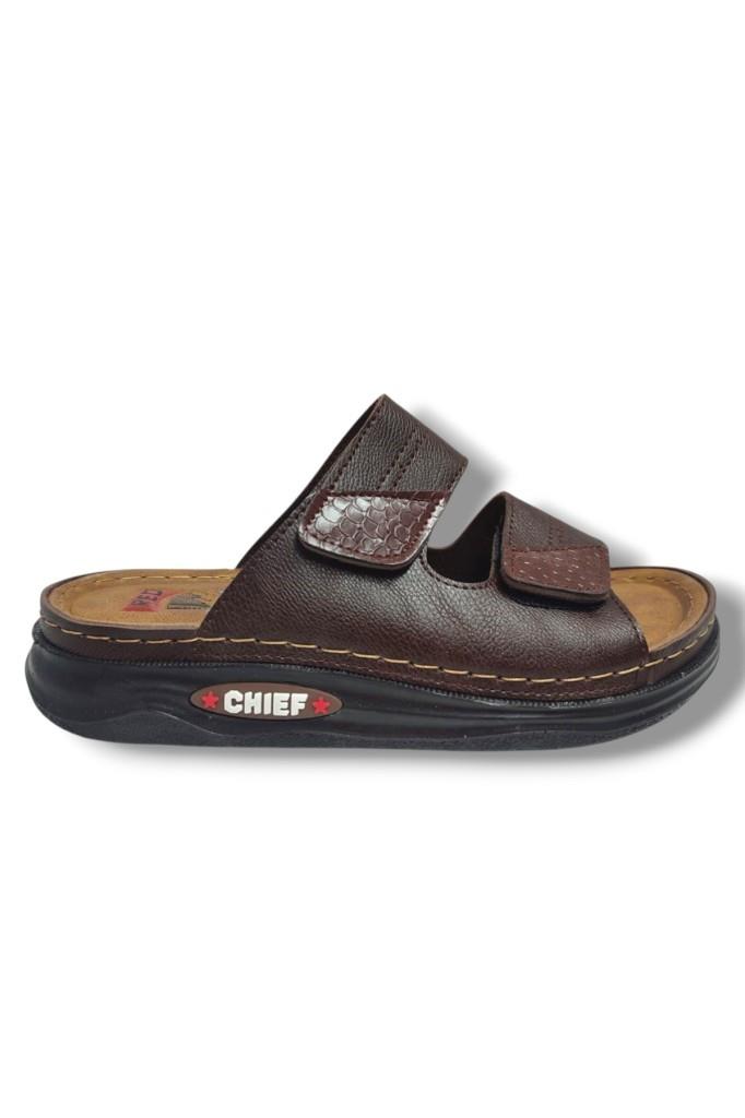 Pera 04-25 Anatomik Çift Bant Cırtlıı Erkek Terlik