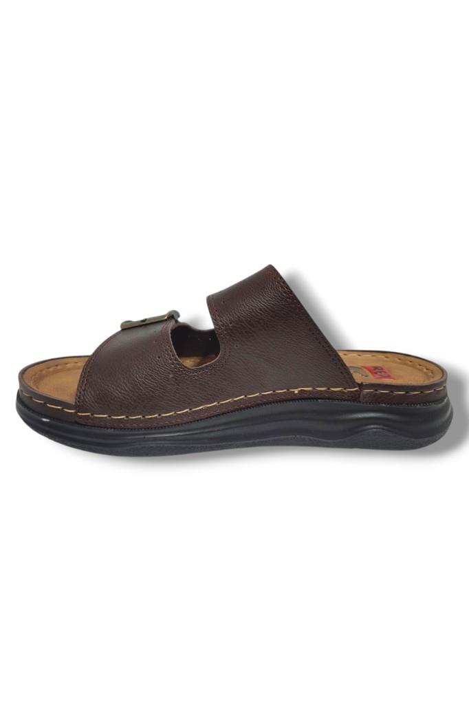 Pera 05-25 Anatomik Çift Bant Tokalı Erkek Terlik