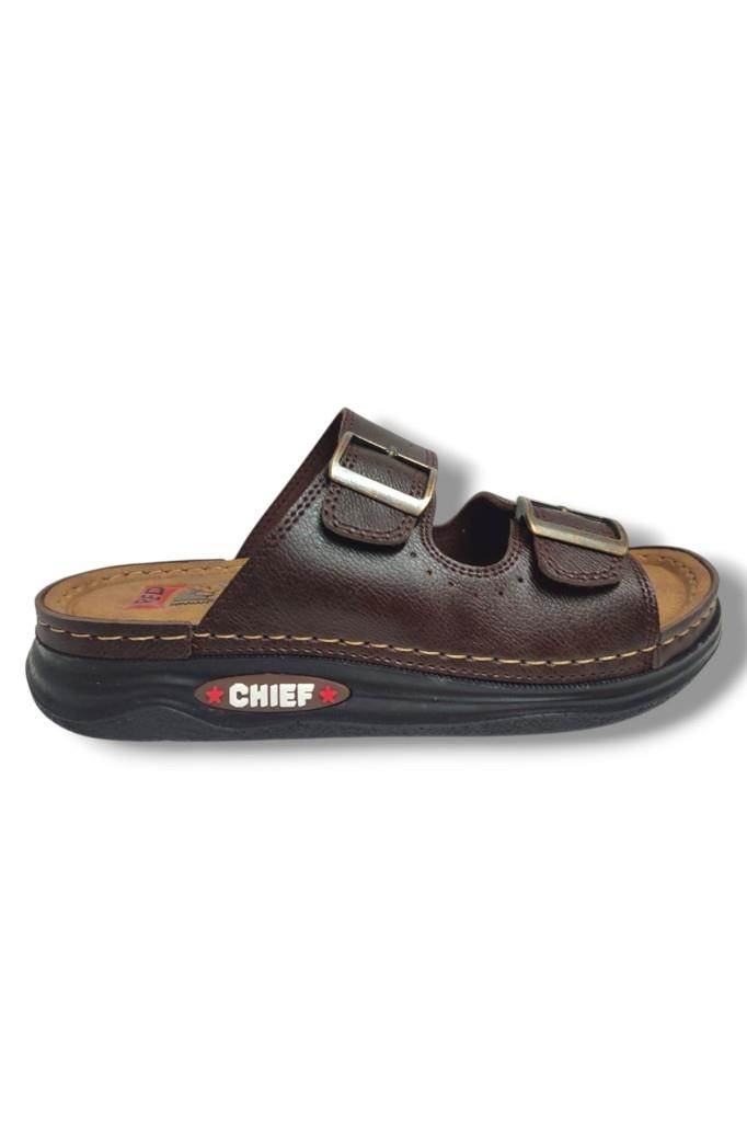 Pera 05-25 Anatomik Çift Bant Tokalı Erkek Terlik