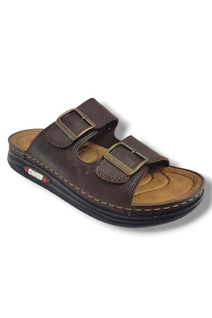 Pera 05-25 Anatomik Çift Bant Tokalı Erkek Terlik