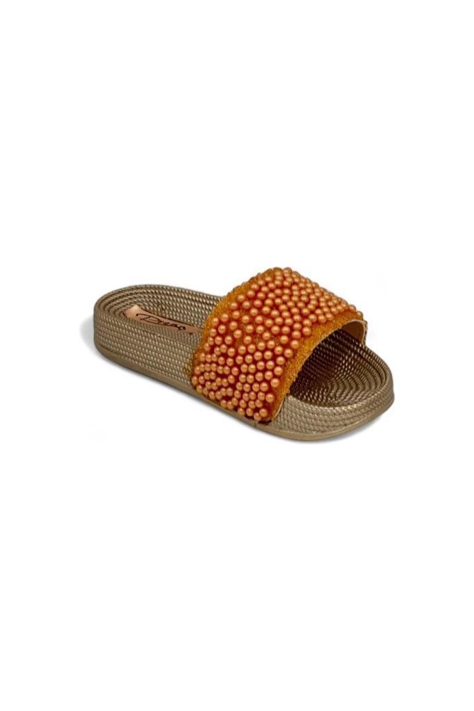 Pienn 20037-006 Anatomik Fashion Taşlı  Kadın Terlik