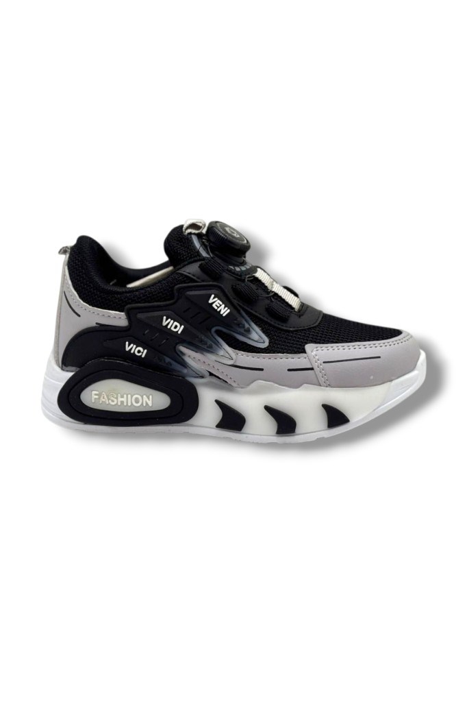 Pro Kids 5004-26 Anorak Akıllı Bağcıklı Anatomik Çocuk Sneaker Siyah Lacivert