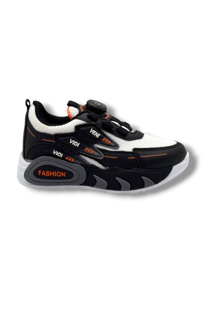 Pro Kids 5004-26 Anorak Akıllı Bağcıklı Anatomik Çocuk Sneaker Siyah Beyaz