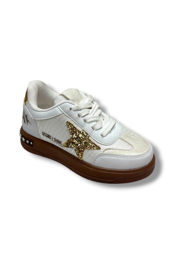 Pro Kids 5006-26 Anorak Simli Yıldız Desenli Kız Çocuk Sneaker