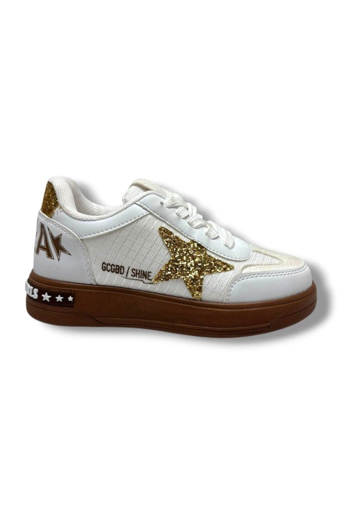 Pro Kids 5006-26 Anorak Simli Yıldız Desenli Kız Çocuk Sneaker