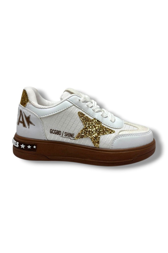 Pro Kids 5006-26 Anorak Simli Yıldız Desenli Kız Çocuk Sneaker