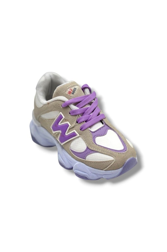 Pro Kids 5055-26 Anatomik Çocuk Sneaker Bej Lila 31-35