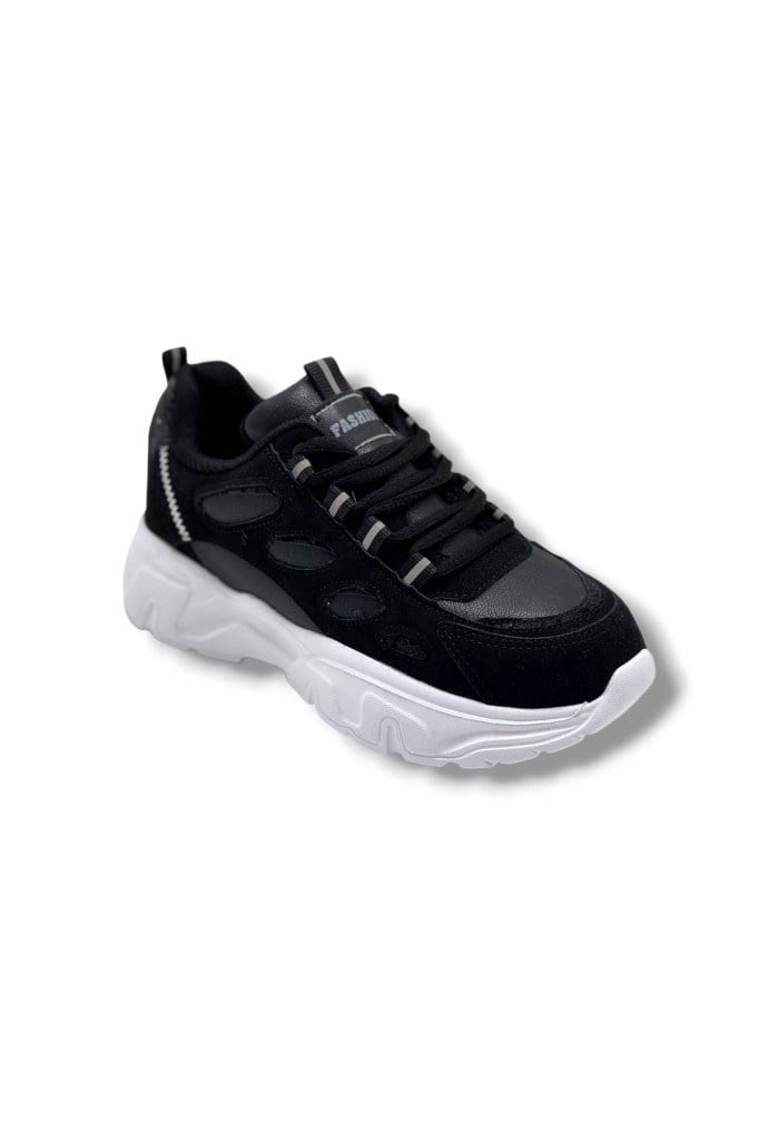 Queen Step 1001-26 Süet Cilt Simli Anatomik Kadın Sneaker