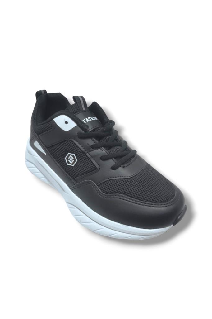 Queen Step 2110-25 Deri Anorak Anatomik Sneaker Siyah Beyaz 36-40