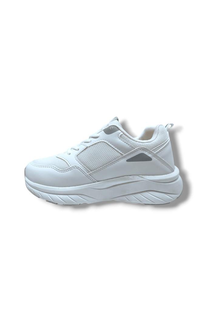 Queen Step 2110-25 Deri Anorak Anatomik Sneaker Beyaz Buz 36-40