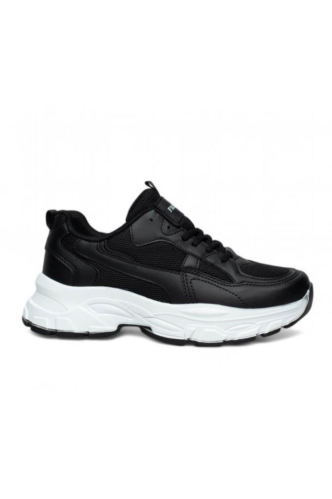 Queen Step 9953-25 Deri Anorak Anatomik Sneaker Siyah Beyaz 36-40