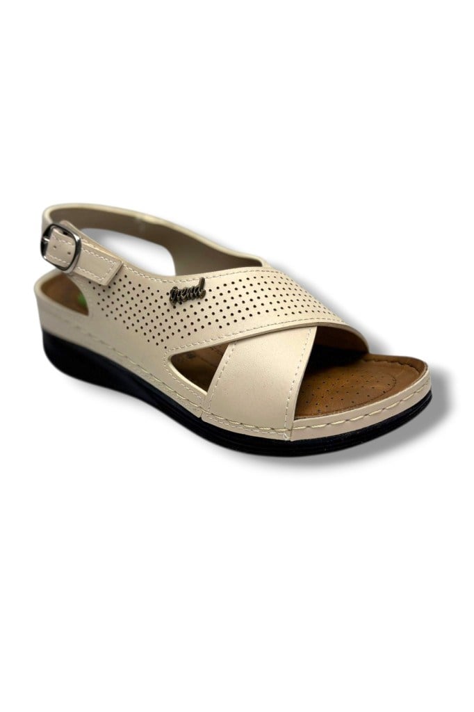 Royal Poli 780-26 Cilt Ultra Soft Jel Taban Anatomik Kadın Sandalet