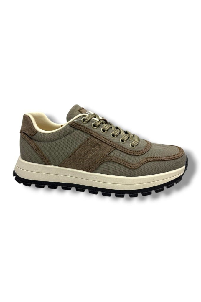 RYT 26YM Med-26 Keten Anatomik Taban Erkek Sneaker Zeytin Bej