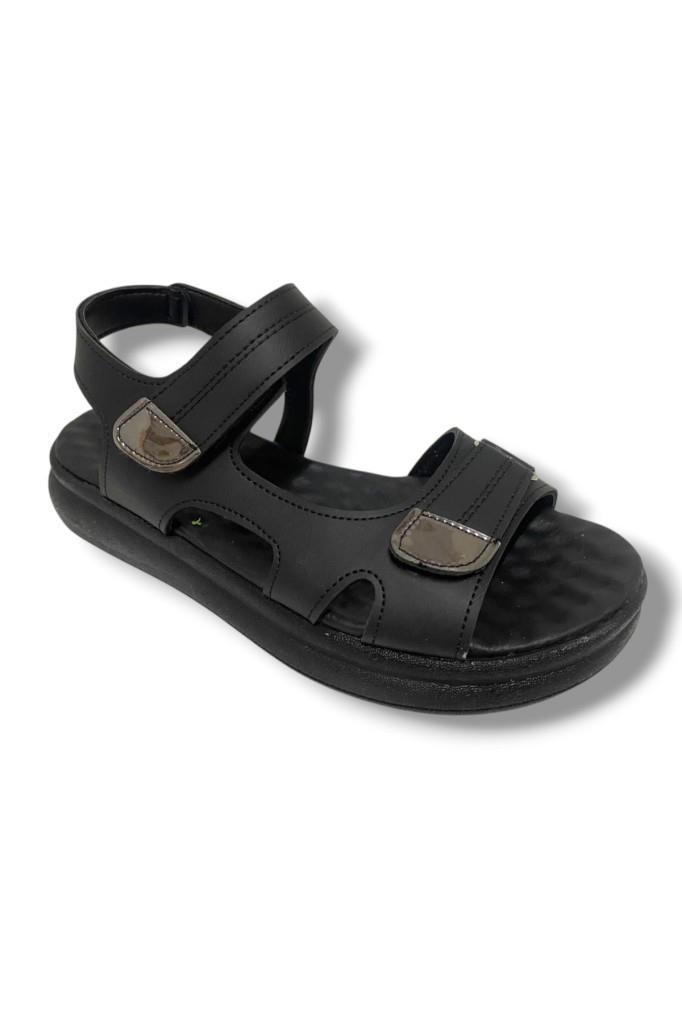 Şanzelize K401-25 Deri Anatomik Cırt Bantlı Kadın Sandalet