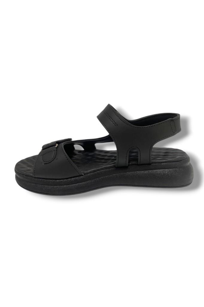 Şanzelize K401-25 Deri Anatomik Cırt Bantlı Kadın Sandalet