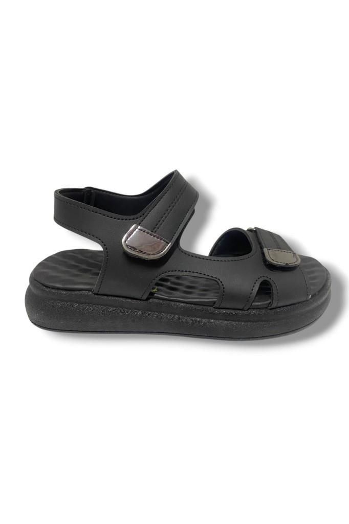 Şanzelize K401-25 Deri Anatomik Cırt Bantlı Kadın Sandalet