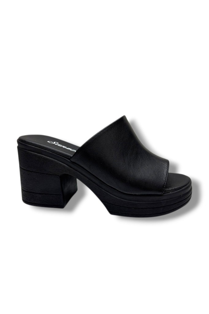 Şanzelize K500-26 Deri Anatomik Dolgu Topuklu Kadın Terlik