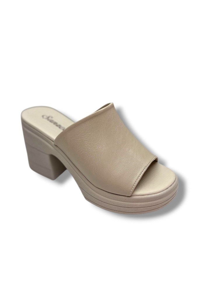 Şanzelize K500-26 Deri Anatomik Dolgu Topuklu Kadın Terlik