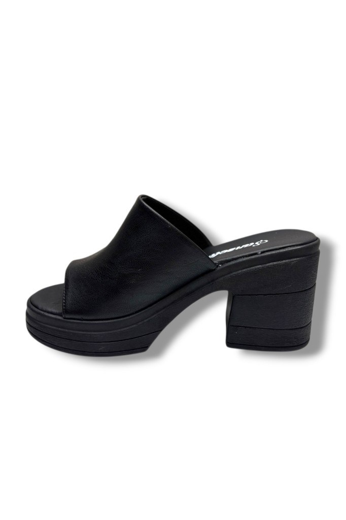 Şanzelize K500-26 Deri Anatomik Dolgu Topuklu Kadın Terlik