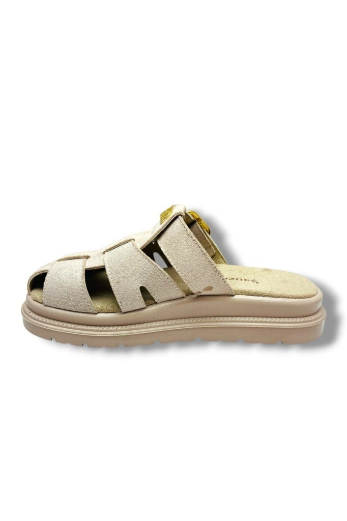 Şanzelize K800-26 Süet Tokalı Anatomik Taban Kadın Terlik