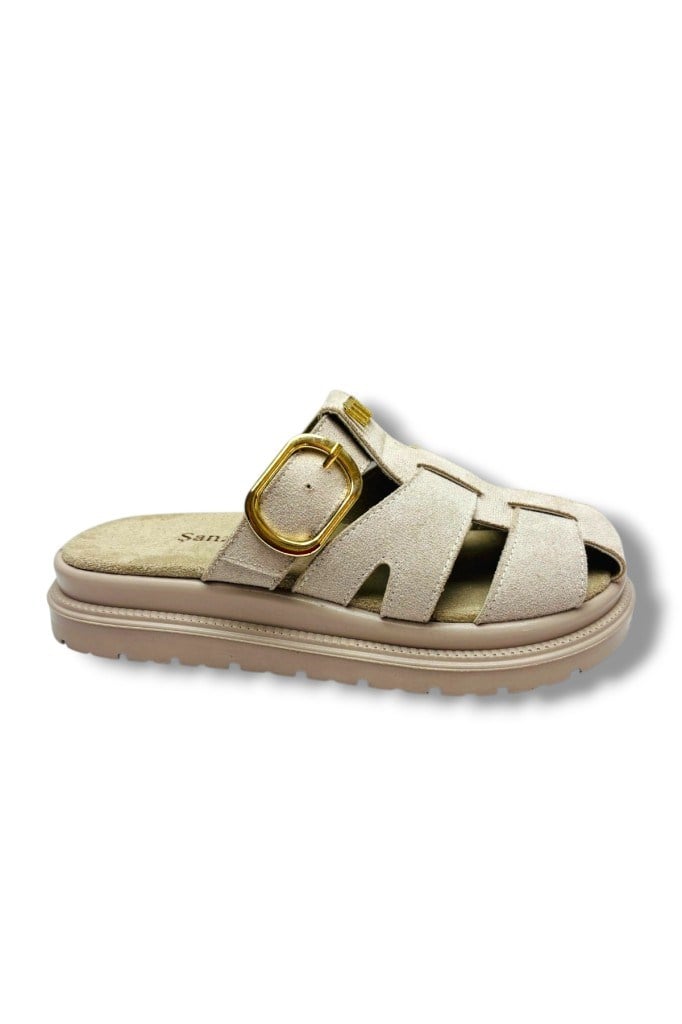 Şanzelize K800-26 Süet Tokalı Anatomik Taban Kadın Terlik