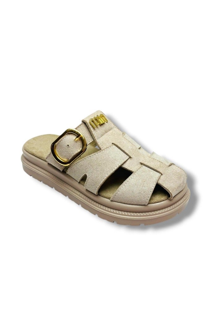 Şanzelize K800-26 Süet Tokalı Anatomik Taban Kadın Terlik